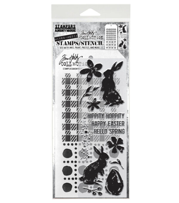 Art Gone Wild Tim Holtz Stamp/Stencil Spring Shadows