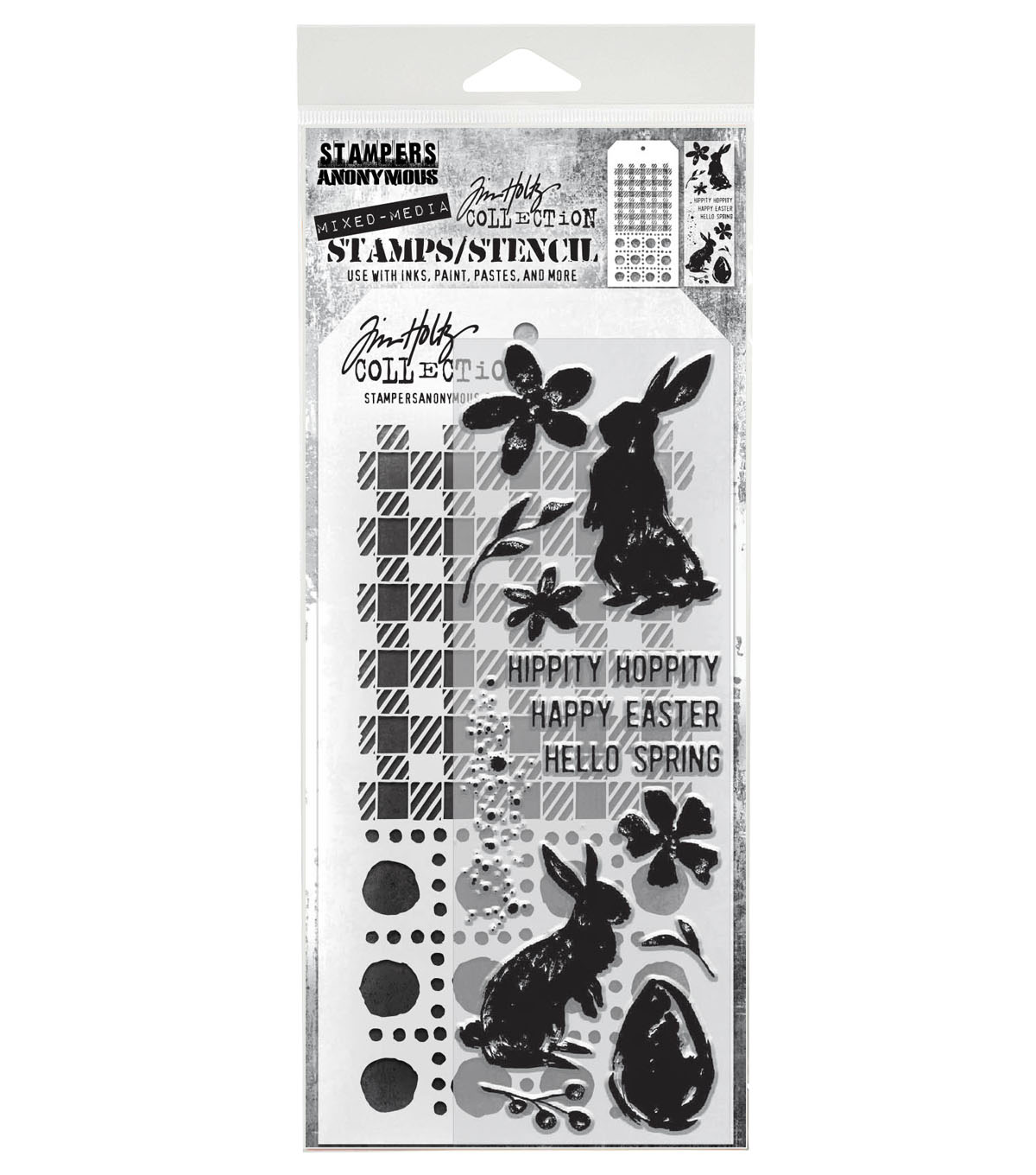 Art Gone Wild Tim Holtz Stamp/Stencil Spring Shadows