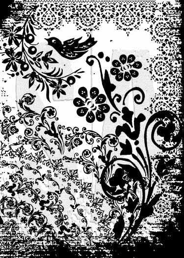 Art Gone Wild Tim Holtz Cling Stamp Tattoo You