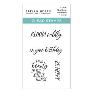Spellbinders Field Notes Sentiments Clear Stamp Set From the Field Notes Collection