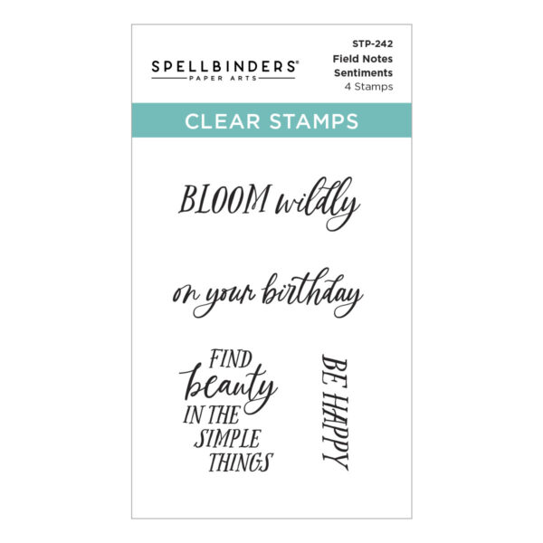Spellbinders Field Notes Sentiments Clear Stamp Set From the Field Notes Collection Spellbinders Field Notes Sentiments Clear Stamp Set From the Field Notes Collection