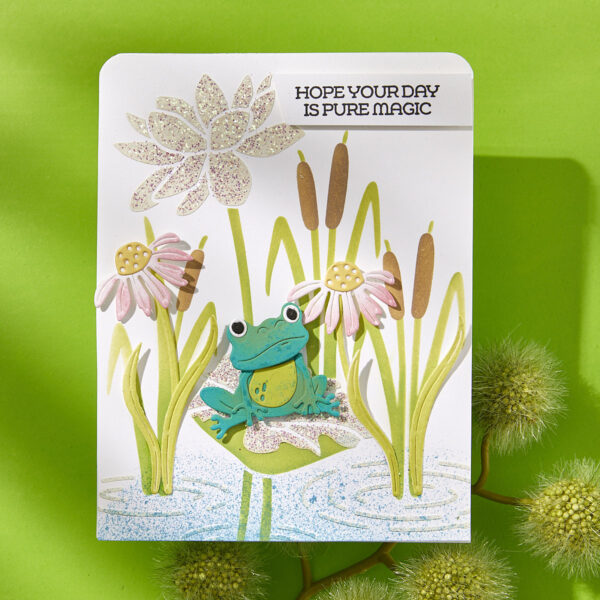 Spellbinders Lily Pad Stencil From the Jump For Joy Collection