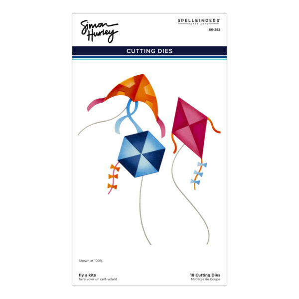 Spellbinders Fly A Kite Etched Dies From the Sky's the Limit Collection By Simon Hurley