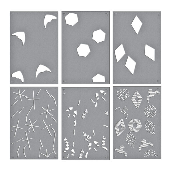 Spellbinders Layered Flying Kites Stencil From the Sky's the Limit Collection By Simon Hurley