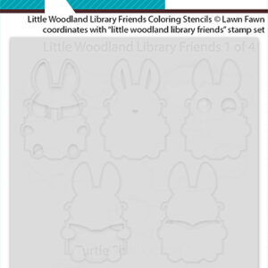 Lawn Fawn Stencil Little Woodland Library Friends