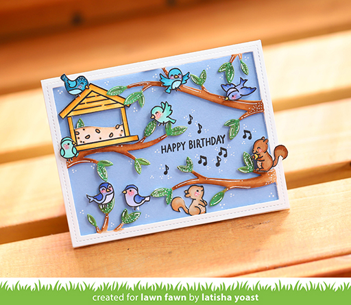 Lawn Fawn Die Tree Branches Backdrop: Landscape