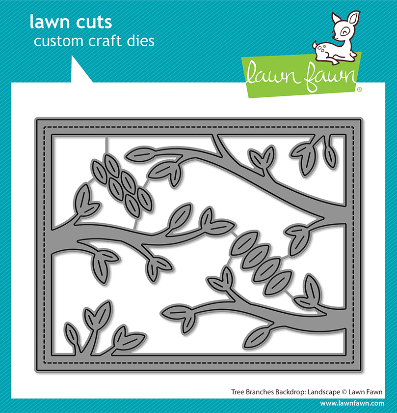 Lawn Fawn Die Tree Branches Backdrop: Landscape