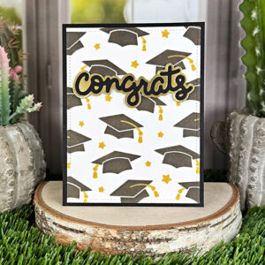 Lawn Fawn Stencil Graduation Caps