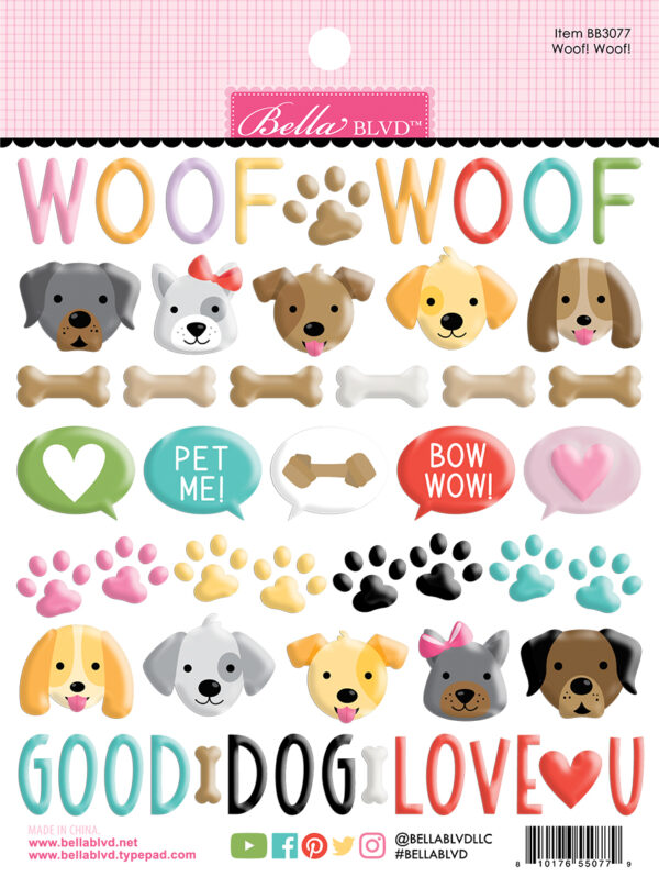 BB Bow Wow Woof! Woof! Puffy Stickers BB Bow Wow Woof! Woof! Puffy Stickers