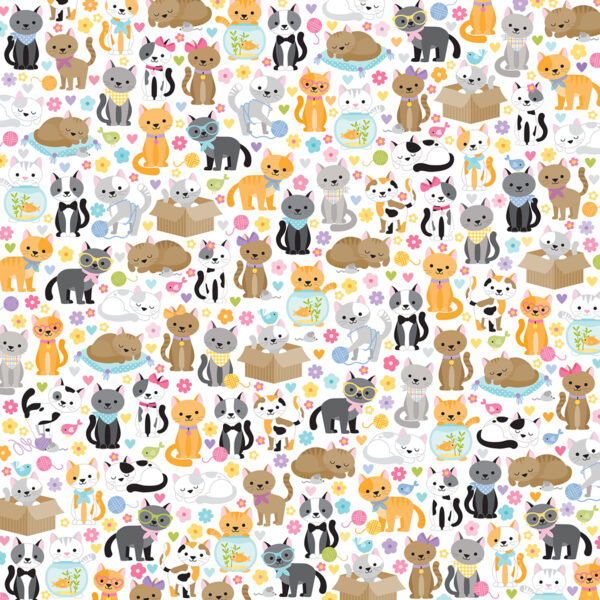 BB Meow 12X12 Cats Live Here