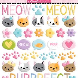 BB Meow Purrrfect Puffy Stickers