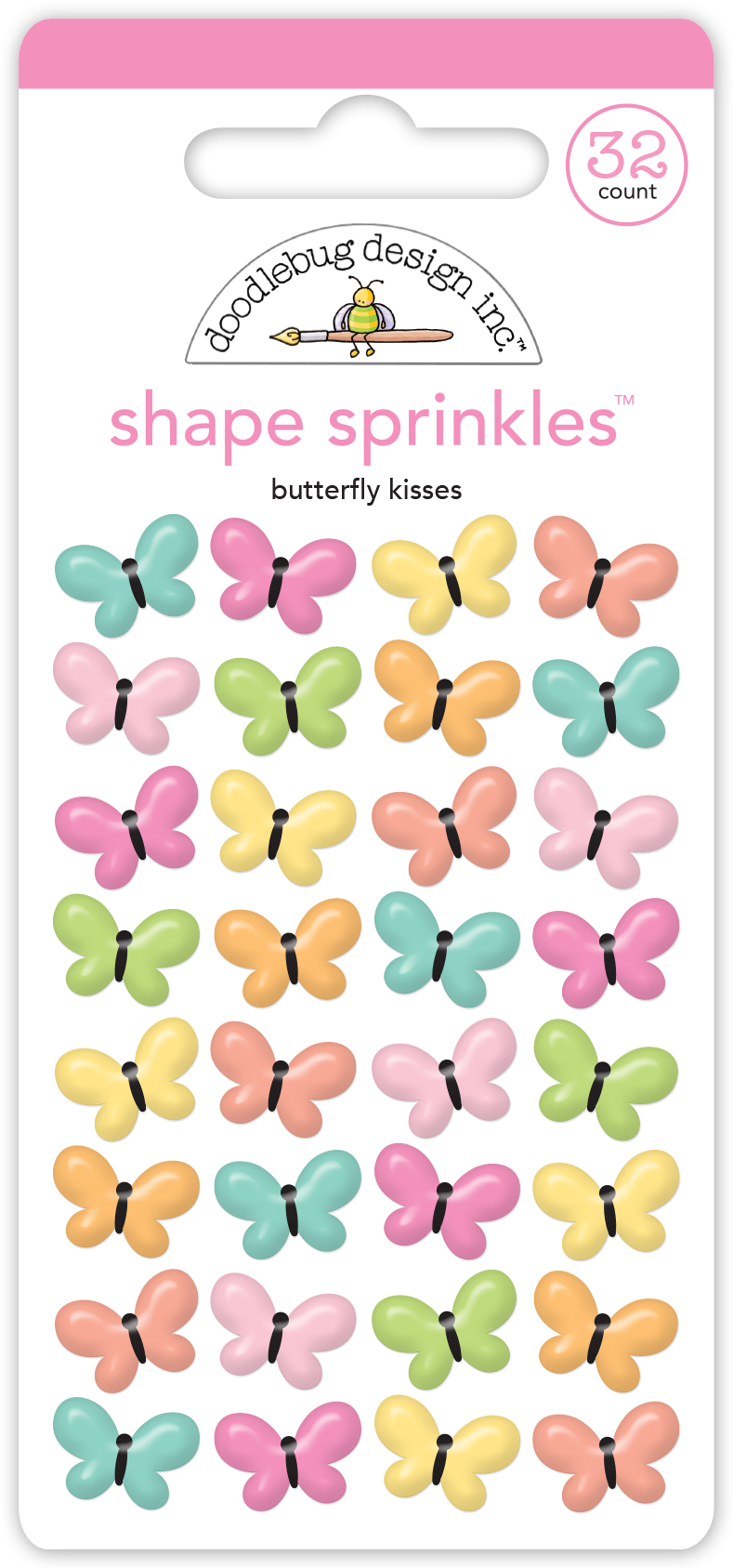 Doodle Butterfly Kisses Shape Sprinkles