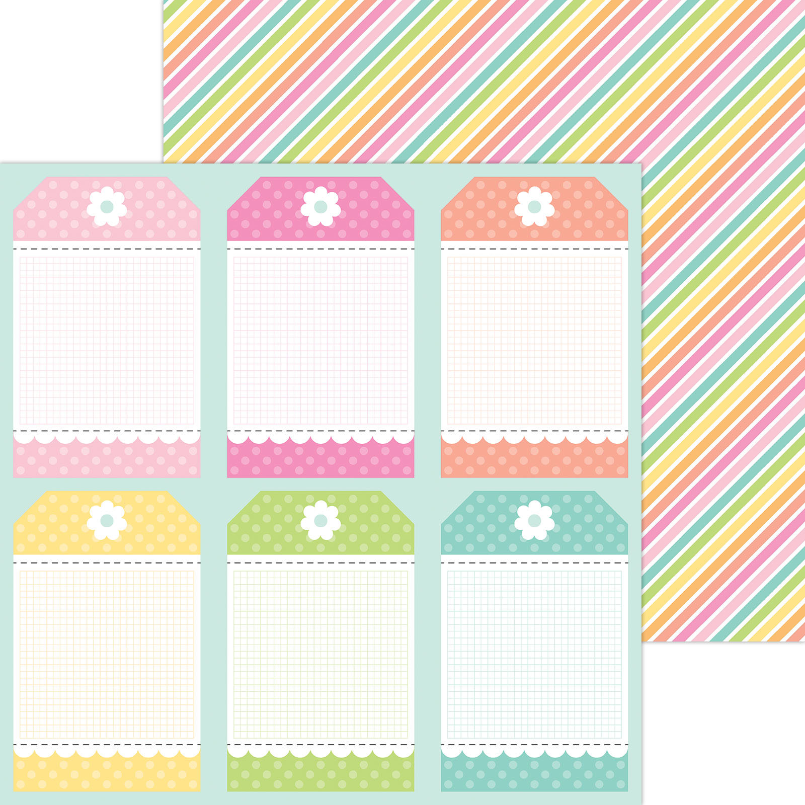 Doodle Butterfly Kisses 12X12 Happy Thoughts