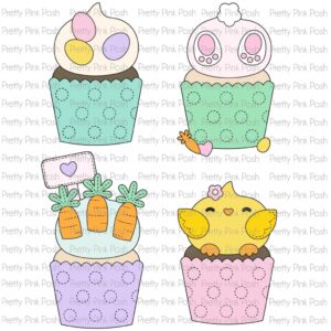 Pretty Pink Posh Die Big Easter Cupcake