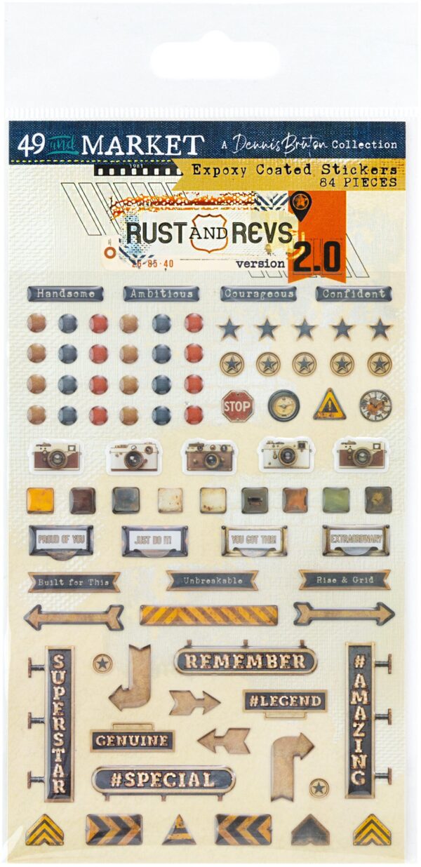 49 & MARKET RUST & REVS 2.0 EPOXY STICKERS