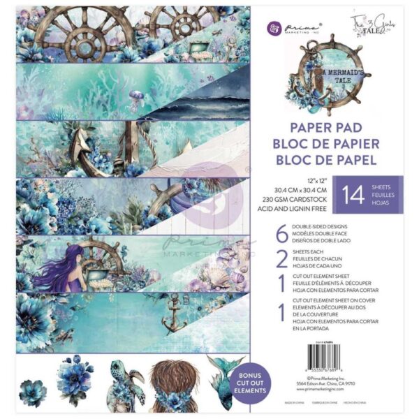 PRIMA A MERMAID’S TALE 12X12 PAPER PAD PRIMA A MERMAID'S TALE 12X12 PAPER PAD
