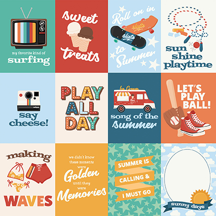 Ep Summer Break 12X12 3X4 Journaling Cards