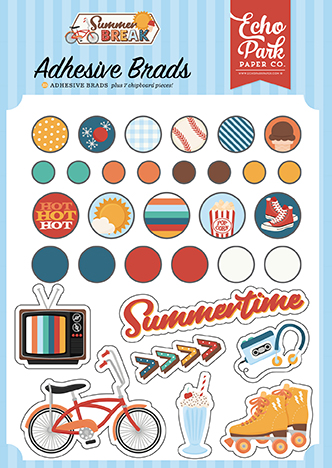 Ep Summer Break Adhesive Brads