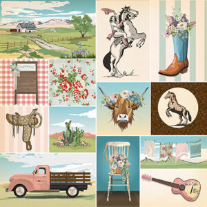 CB Cowgirl 12X12 Multi Journaling Cards