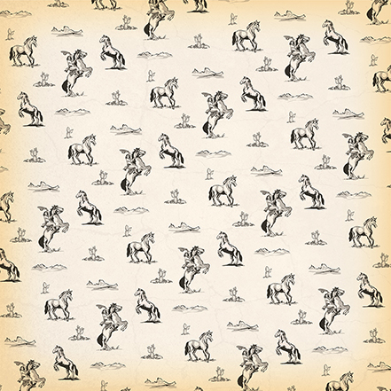 CB Cowgirl 12X12 4X4 Journaling Cards