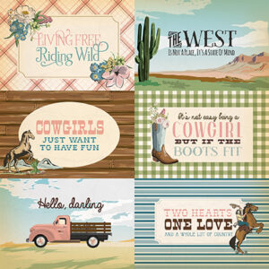 CB Cowgirl 12X12 6X4 Journaling Cards