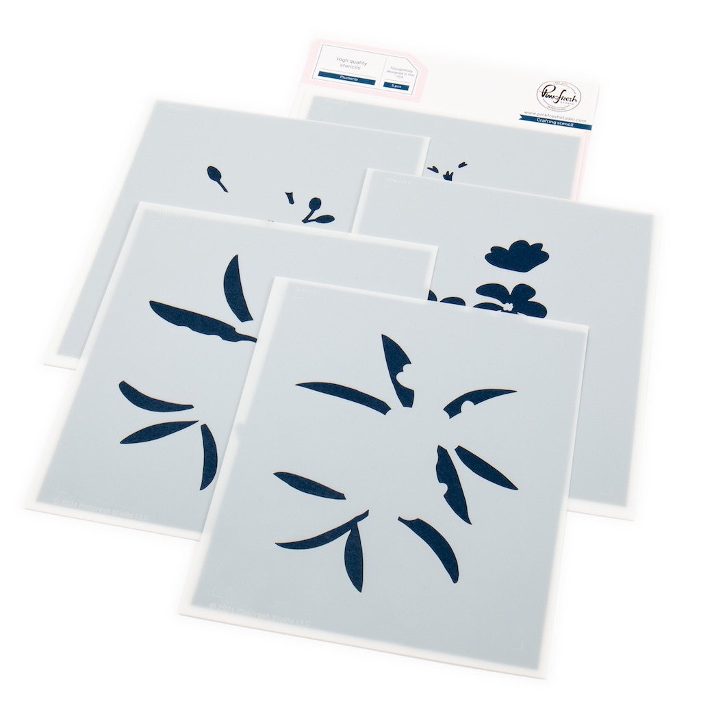 Pinkfresh Stencil Plumeria