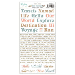 Mintay Bon Voyage 6 X12 Paper Sticker Words