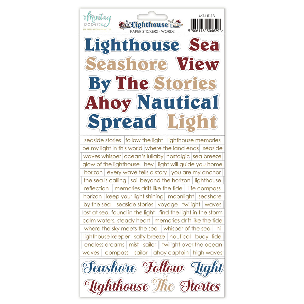 Mintay Lighthouse 6 X12 Paper Stickers Words