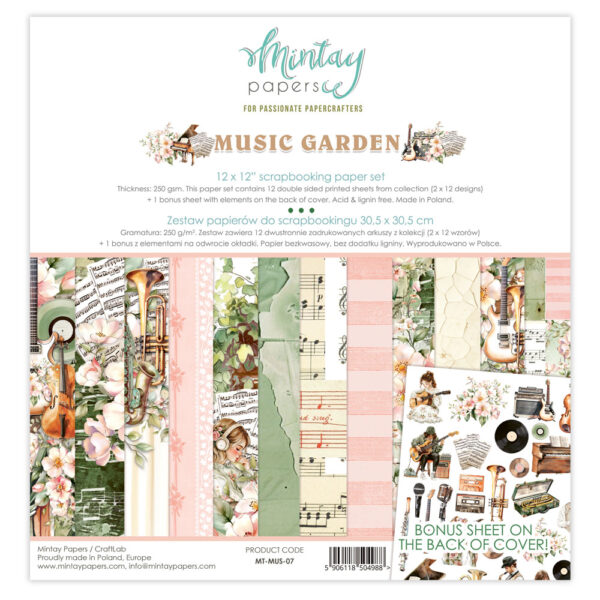 Mintay Music Garden 12X12 Paper Set