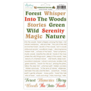 Mintay Wildwood Secrets 6 X12 Paper Stickers Words