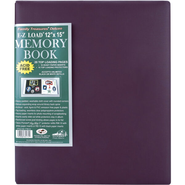PIONEER ALBUM 12X15 CLOTH RICH BORDEAUX