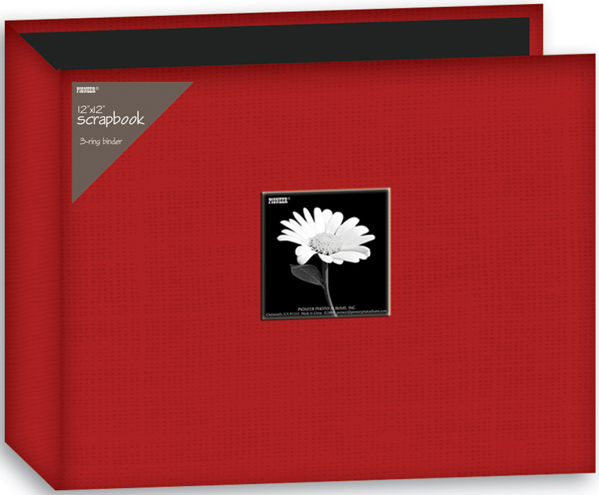 PIONEER 3-RING 12X12 ALBUM FABRIC RED