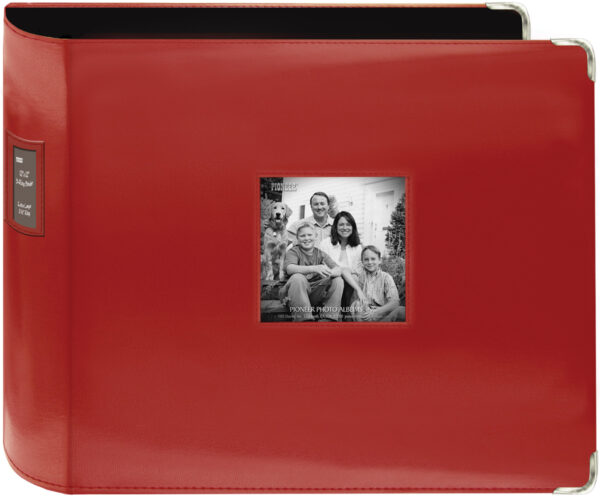 PIONEER 3-RING 12X12 ALBUM SEWN FRAME BRIGHT RED