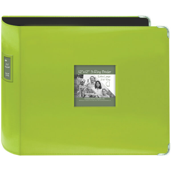 PIONEER 3-RING 12X12 ALBUM SEWN FRAME BRIGHT GREEN