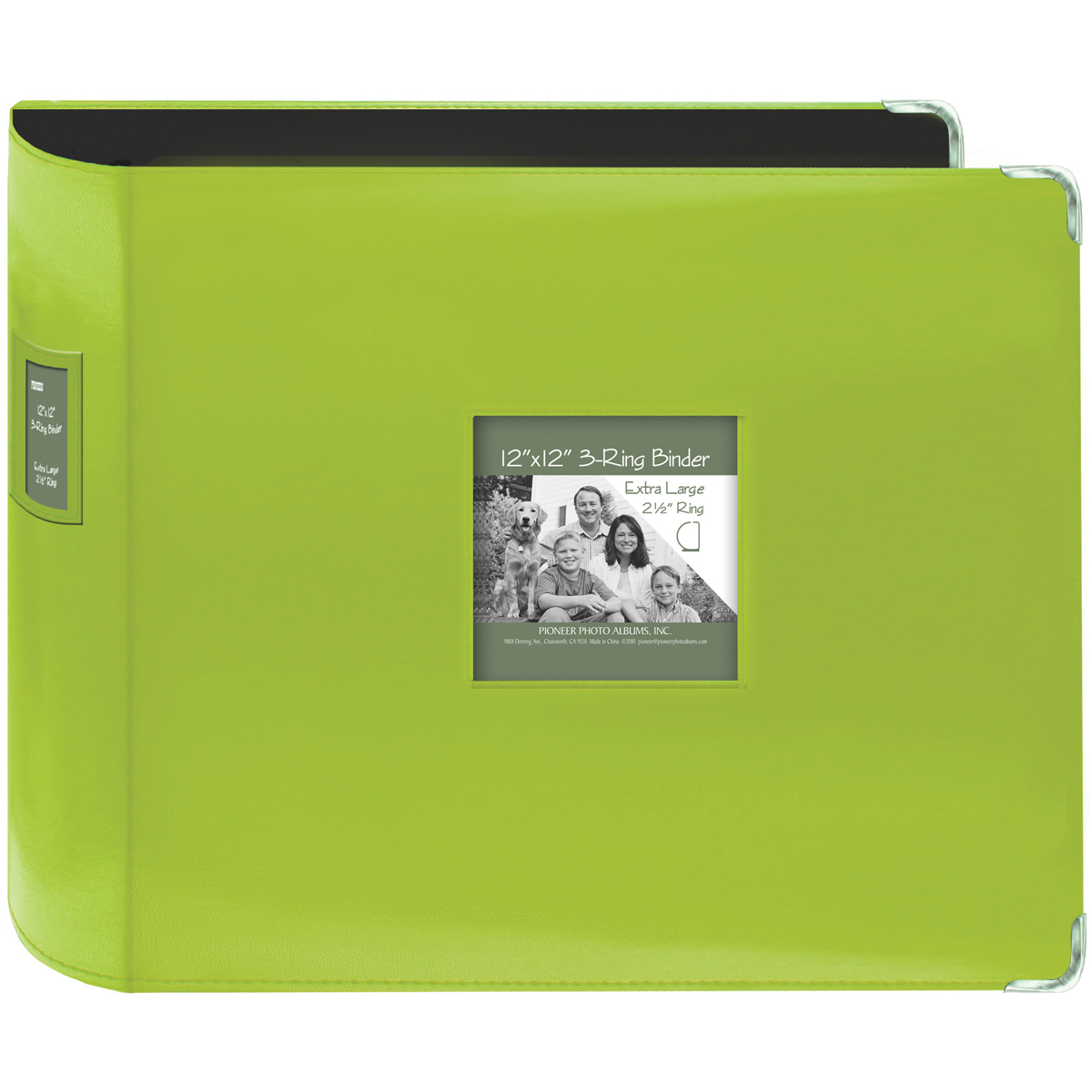 PIONEER 3-RING 12X12 ALBUM SEWN FRAME BRIGHT GREEN