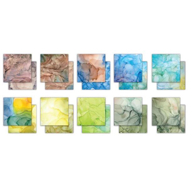 CRAFT CONSORTIUM 12X12 INK DROPS EARTH