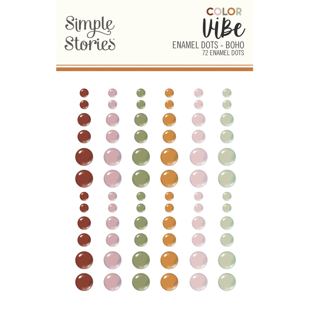 Simple Stories Color Vibe Enamel Dots Boho