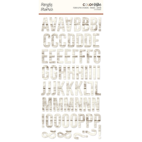 Simple Stories Color Vibe Foam Alpha Stickers Woods Aspen Simple Stories Color Vibe Foam Alpha Stickers Woods Aspen