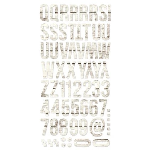 Simple Stories Color Vibe Foam Alpha Stickers Woods Aspen