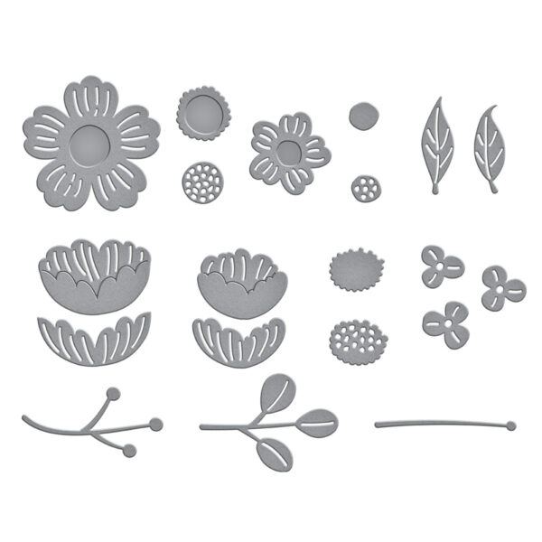 Spellbinders Little Blooms Etched Dies From the Out and About Collection