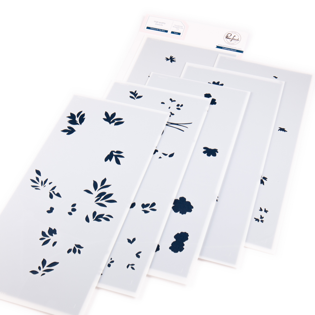 Pinkfresh Stencil Flowers For the Soul