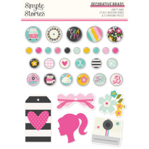 Simple Stories Crafty Babe Decorative Brads