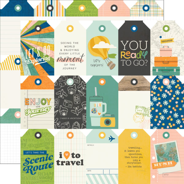 Simple Stories Happy Travels 12X12 Tag Elements Simple Stories Happy Travels 12X12 Tag Elements