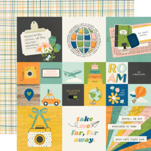 Simple Stories Happy Travels 12X12 2X2/4X4 Elements