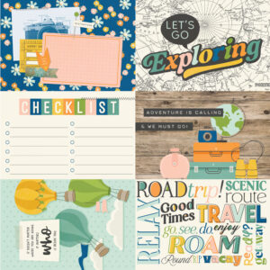 Simple Stories Happy Travels 12X12 4X6 Elements