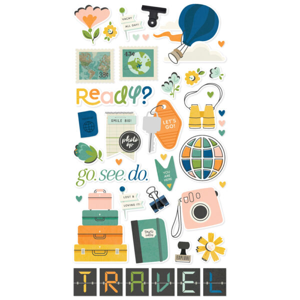 Simple Stories Happy Travels 6X12 Chipboard