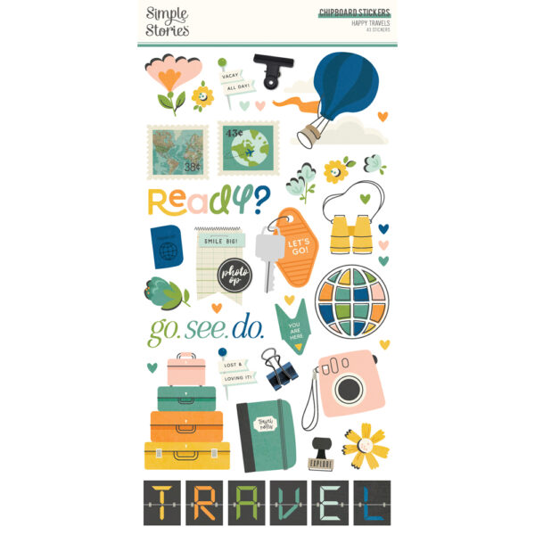Simple Stories Happy Travels 6X12 Chipboard Simple Stories Happy Travels 6X12 Chipboard