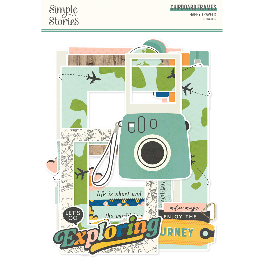 Simple Stories Happy Travels Chipboard Frames
