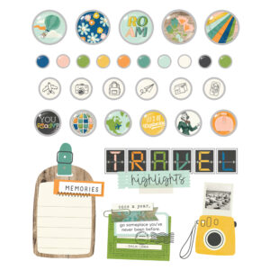 Simple Stories Happy Travels Decorative Brads