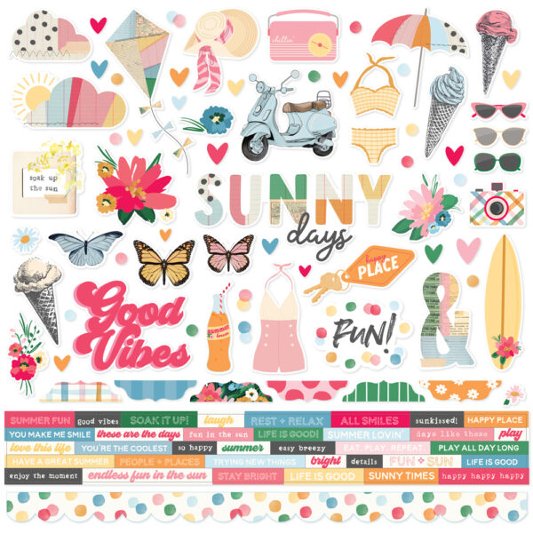 Simple Stories Sunny Days Cardstock Stickers